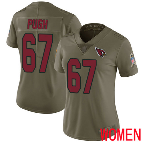 Arizona Cardinals Limited Olive Women Justin Pugh Jersey NFL Football #67 2017 Salute to Service->women nfl jersey->Women Jersey
